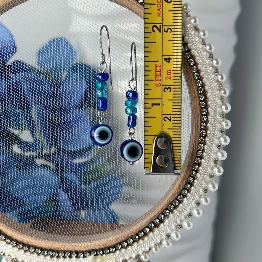 𝅺Evil Eye Stainless Steel Earrings